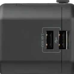 Adapter podróżny MARACENA / Czarny 432903