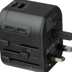 Adapter podróżny MARACENA / Czarny 432903
