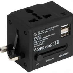 Adapter podróżny TADDEO / Czarny 4083803