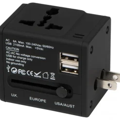 Adapter podróżny TADDEO / Czarny 4083803