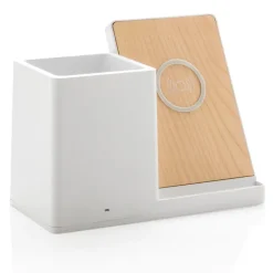 Ładowarka bezprzewodowa 10W, organizer na biurko Ontario / Biały P308.403