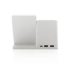 Ładowarka bezprzewodowa 10W, organizer na biurko Ontario / Biały P308.403