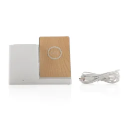 Ładowarka bezprzewodowa 10W, organizer na biurko Ontario / Biały P308.403