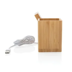 Ładowarka bezprzewodowa 5W, organizer na biurko Calgary / Brązowy P308.479