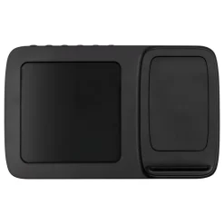 Ładowarka bezprzewodowa 5W-15W Exclusive Collection, wielofunkcyjny zegar cyfrowy | Isha / Czarny V1161-03