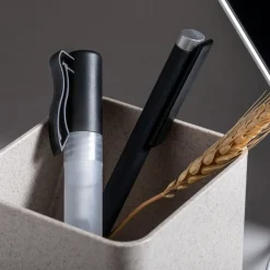 Ładowarka bezprzewodowa 5W ze słomy pszenicznej, hub USB 2.0, pojemnik na przybory do pisania, stojak na telefon / Neutralny V0116-00