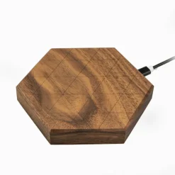 Ładowarka indukcyjna Slim Hexagon / Drewniany - orzech BWD06721