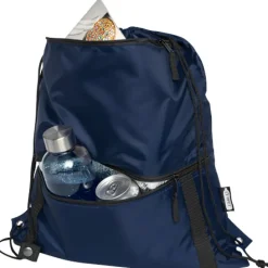 Adventure termoizolowana torba ściągana sznurkiem o pojemności 9 l z materiału z recyklingu z certyfikatem GRS / Czarny 12064790
