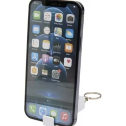 Aggia podstawka pod telefon z bambusa z zabawką sensoryczną z tworzyw sztucznych pochodzących z recyklingu / Biały 12446001