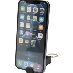 Aggia podstawka pod telefon z bambusa z zabawką sensoryczną z tworzyw sztucznych pochodzących z recyklingu / Czarny 12446090