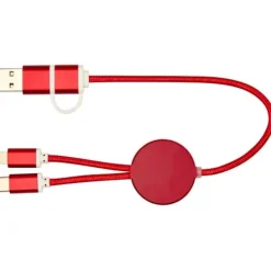Alasia kabel do synchronizacji danych i szybkiego ładowania 5 w 1 27 W o długości 30 cm z tworzyw sztucznych i aluminium pochodzących z recyklingu / Błękit królewski 12442453