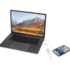 Alasia kabel do synchronizacji danych i szybkiego ładowania 5 w 1 27 W o długości 30 cm z tworzyw sztucznych i aluminium pochodzących z recyklingu / Srebrny 12442481