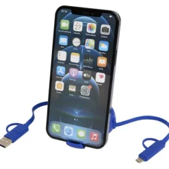 Alasia zwijany kabel do synchronizacji danych i szybkiego ładowania 5 w 1 45 W o długości 100 cm z tworzyw sztucznych i aluminium pochodzących z recyklingu / Błękit królewski 12442053