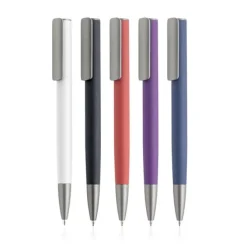 Aluminiowy długopis z gumowym wykończeniem / Rubal / Biały IP13158500