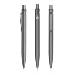 Aluminiowy długopis z recyklingu z kolorowym akcentem / Alur / Czarny IP13155211