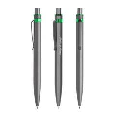 Aluminiowy długopis z recyklingu z kolorowym akcentem / Alur / Zielony IP13155242