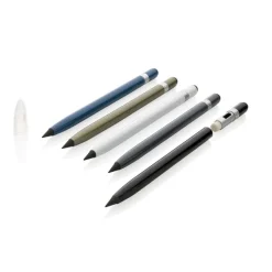 Aluminiowy "wieczny" ołówek z gumką / Niebieski P611.125