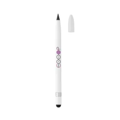 Aluminiowy "wieczny" ołówek z gumką / Biały P611.123