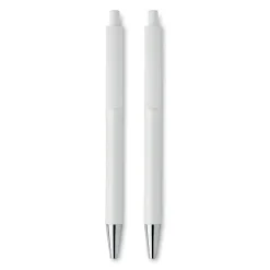 Aluminiowy zestaw piśmienniczy z r / Bialy MO2567-06