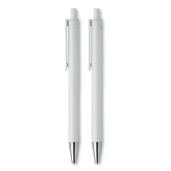 Aluminiowy zestaw piśmienniczy z r / Bialy MO2567-06