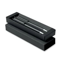 Aluminiowy zestaw piśmienniczy z r / Czarny MO2567-03