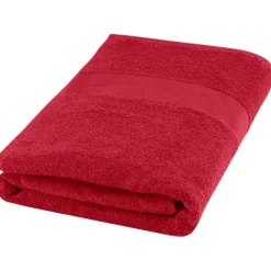 Amelia bawełniany ręcznik kąpielowy o gramaturze 450 g/m² i wymiarach 70 x 140 cm / Czerwony 11700221