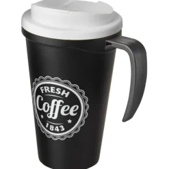 Americano® Grande 350 ml mug with spill-proof lid / Czarny 21042101