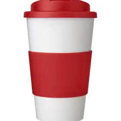 Americano® 350 ml tumbler with grip & spill-proof lid / Biały 21069602