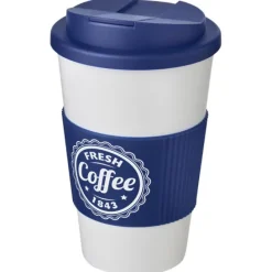 Americano® 350 ml tumbler with grip & spill-proof lid / Biały 21069601