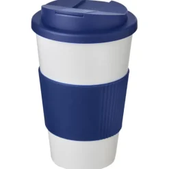 Americano® 350 ml tumbler with grip & spill-proof lid / Biały 21069601