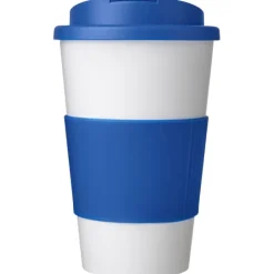 Americano® 350 ml tumbler with grip & spill-proof lid / Srebrny 21069613