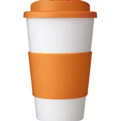 Americano® 350 ml tumbler with grip & spill-proof lid / Biały 21069607