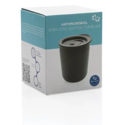 Antybakteryjny kubek termiczny 250 ml / Czarny P432.091