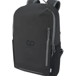 Aqua wodoodporny plecak z recyklingu z certyfikatem GRS na 15-calowego laptopa o pojemności 21 l / Czarny 13004390