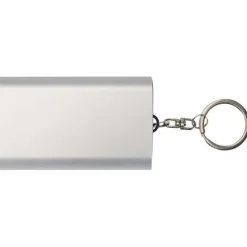 Arcturus powerbank o pojemności 2000 mAh z recyklingowanego aluminium z brelokiem / Srebrny 12451781