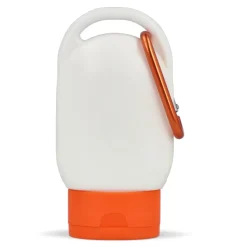 Balsam przeciwsłoneczny z karabińczykiem SPF30 z materiału z recyklingu 30ml / Pomarańczowy LT91838-N0026