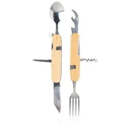 Bambusowy multitool ze sztućcami / Cutleroo / Light Brown IP20022138