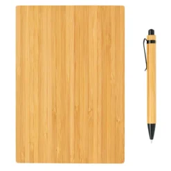 Bambusowy notatnik A5 z bambusowym długopisem / Brązowy P772.159