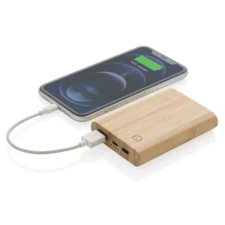 Bambusowy power bank 5000 mAh / Brązowy P322.259