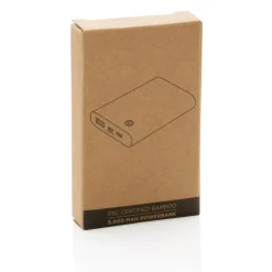 Bambusowy power bank 5000 mAh / Brązowy P322.259