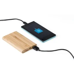 Bambusowy power bank 4000 mAh / Brązowy V0339-16