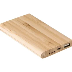 Bambusowy power bank 4000 mAh / Brązowy V0339-16