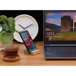 Bambusowy stojak na telefon / Brązowy P301.359