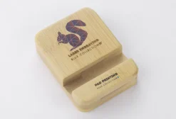 Bambusowy stojak na telefon TILE / Naturalny 17853