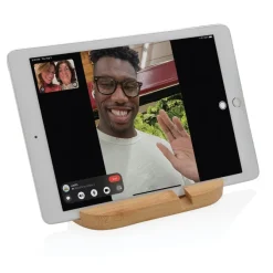 Bambusowy stojak na telefon, tablet / Brązowy P301.379
