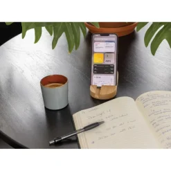 Bambusowy stojak na telefon, tablet / Brązowy P301.379