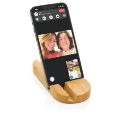 Bambusowy stojak na telefon, tablet / Brązowy P301.379