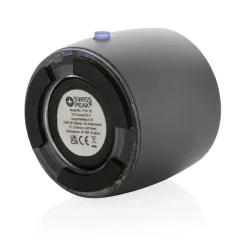 Basowy głośnik bezprzewodowy 3W Swiss Peak, aluminium z recyklingu / Szary P331.002