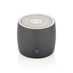Basowy głośnik bezprzewodowy 3W Swiss Peak, aluminium z recyklingu / Szary P331.002