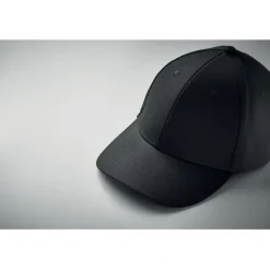 Bawełniana czapka z daszkiem 6 pan / Czarny MO2347-03